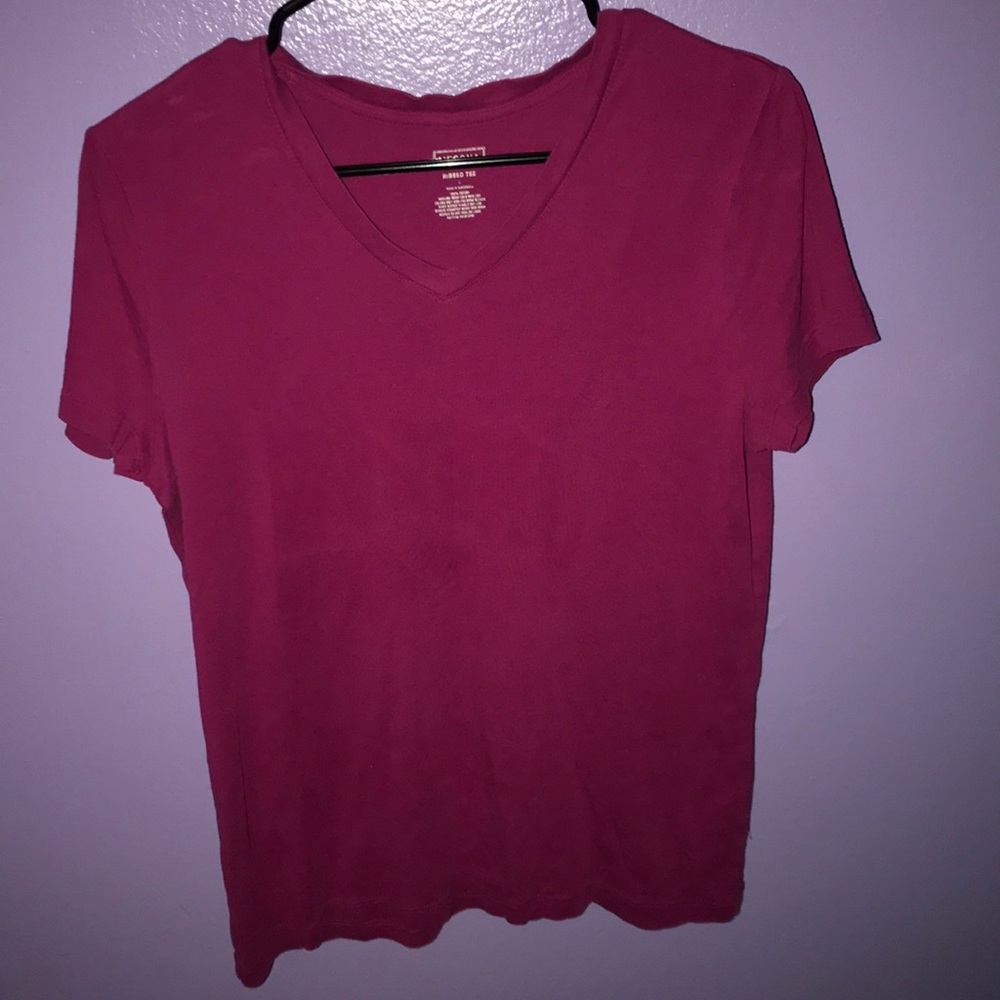 Burgundy v-neck